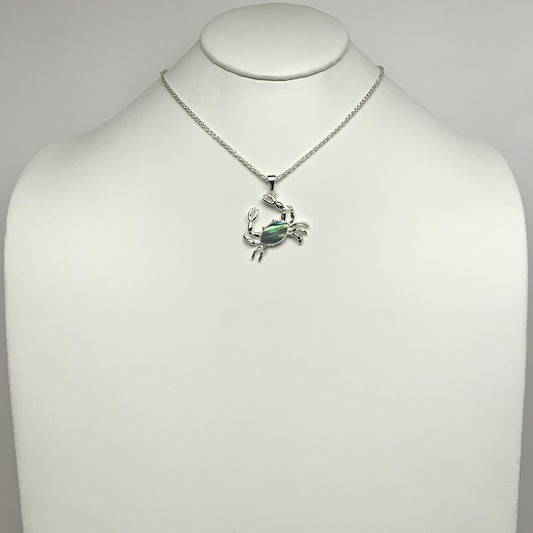 Abalone Crab Pendant Necklace
