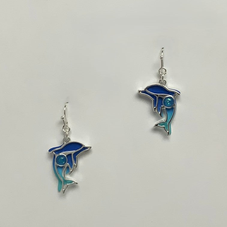 Dolphin Drop Earrings
