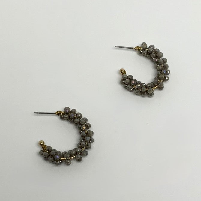 Beaded Hoop Earrings
