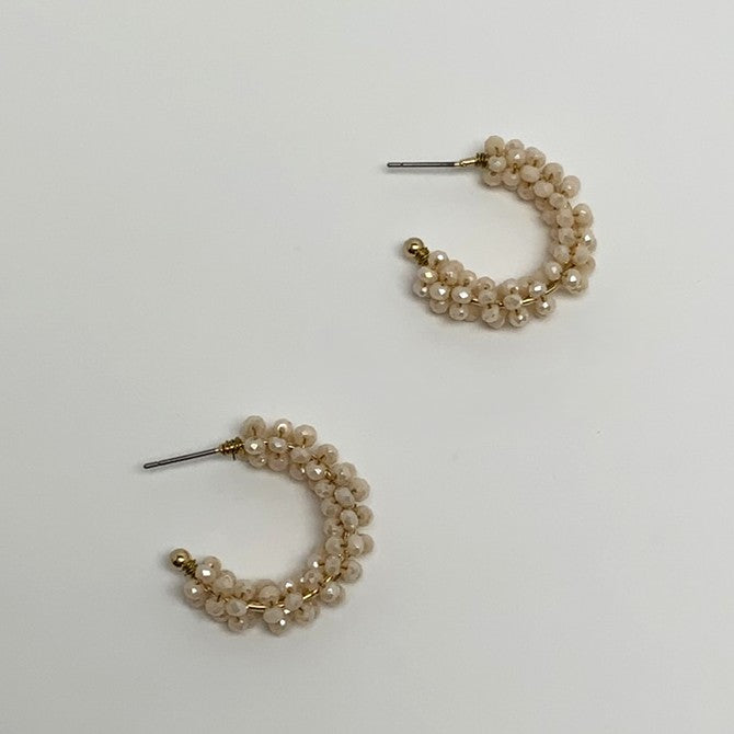 Beaded Hoop Earrings