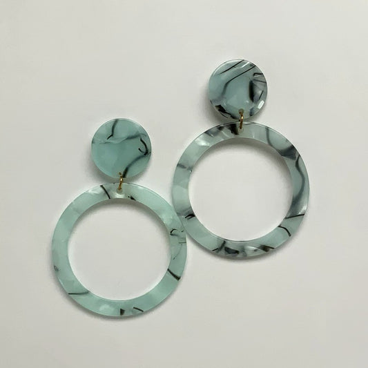 Resin Tortoise Shell Design Earrings
