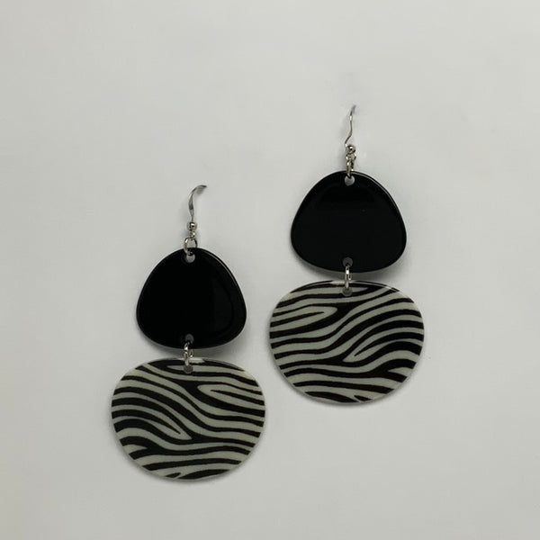 Zebra Print Earrings
