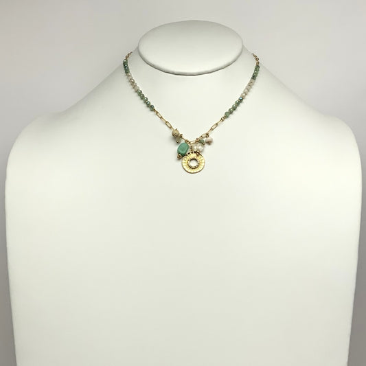Chains and Rhinestone Necklace