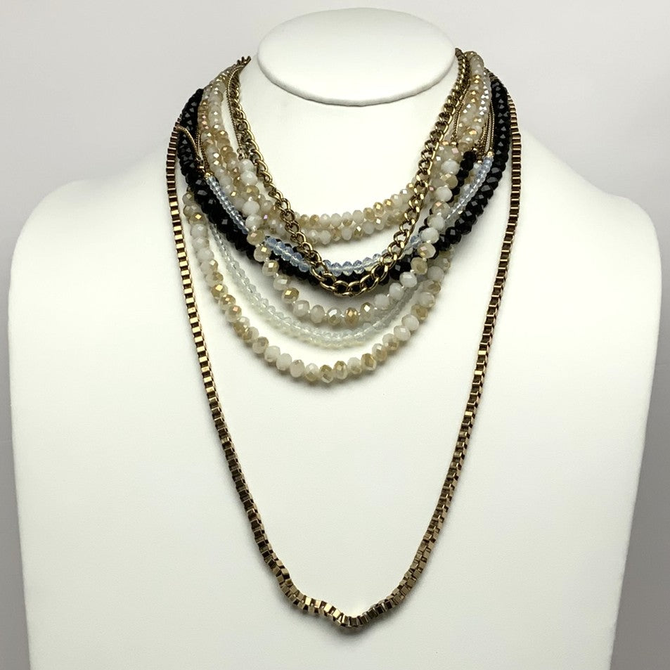 Chain Link with Pearls and Beads
