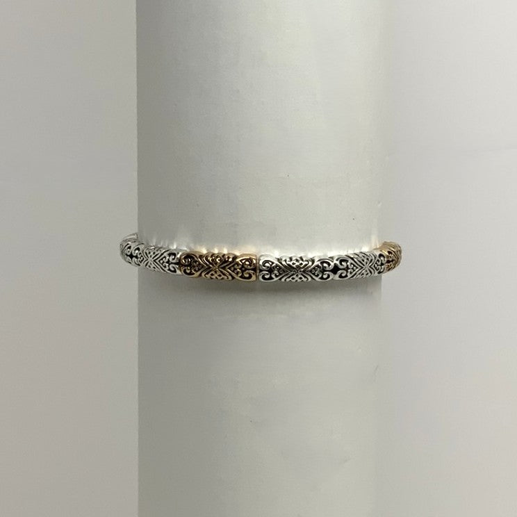 Engraved Patterns Stretch Bracelet