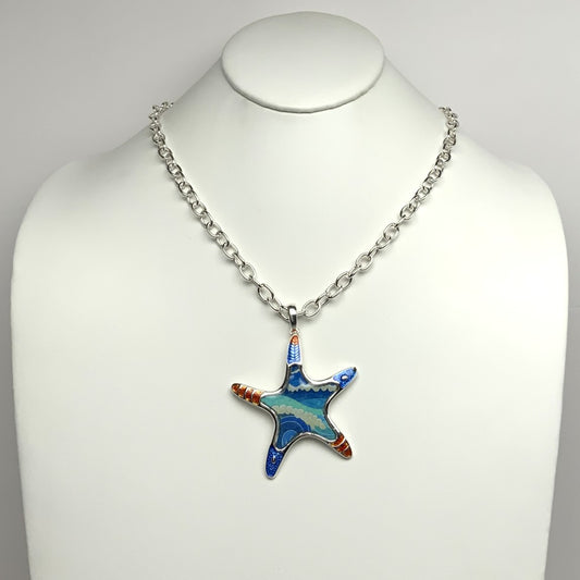 Aquatic Starfish Pendant Necklace