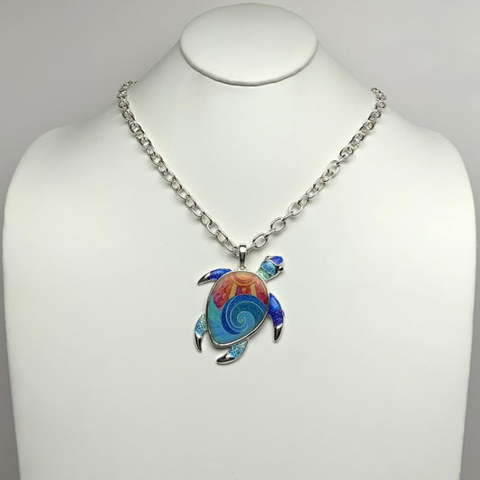 Aquatic Design Turtle Necklace