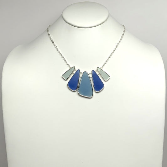 Sea Glass Geometric Necklace