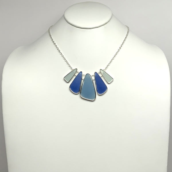 Sea Glass Geometric Necklace