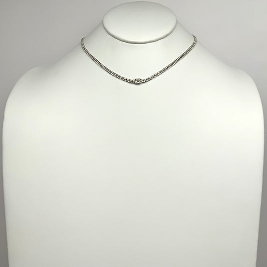 Rectangle Cut Crystal Bling Necklace