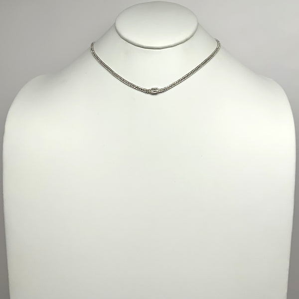 Rectangle Cut Crystal Bling Necklace