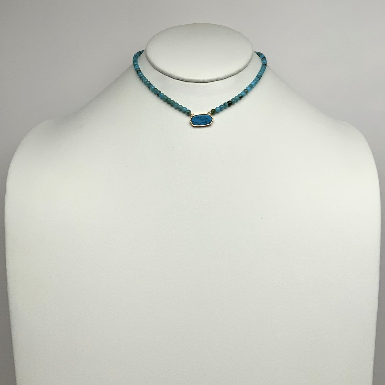 Flat Rectangle Pendant Necklace