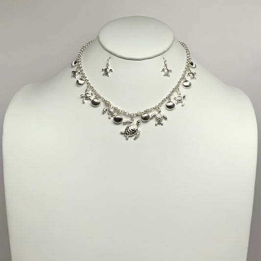 Turtle Sea-Life Charmed Necklace