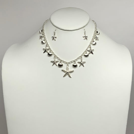 Starfishes Sea-Life Charmed Summer Necklace