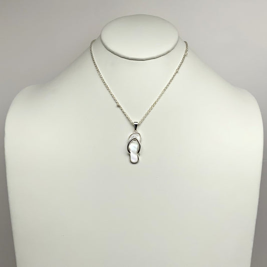 Summer Beach Sandal Pendant Necklace