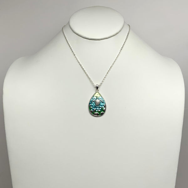 Turtle Teardrop Necklace