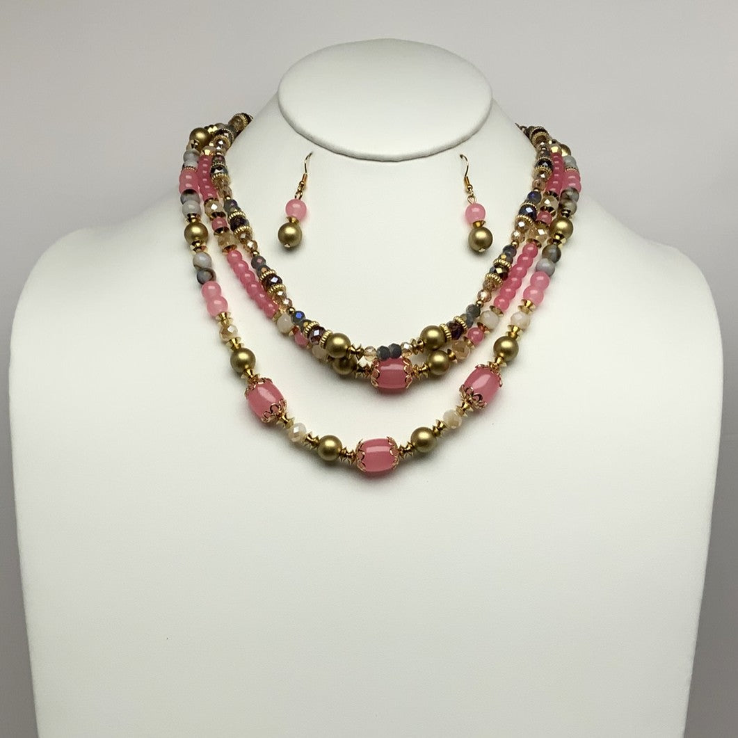 Chunky Crystal Unique Necklace Set