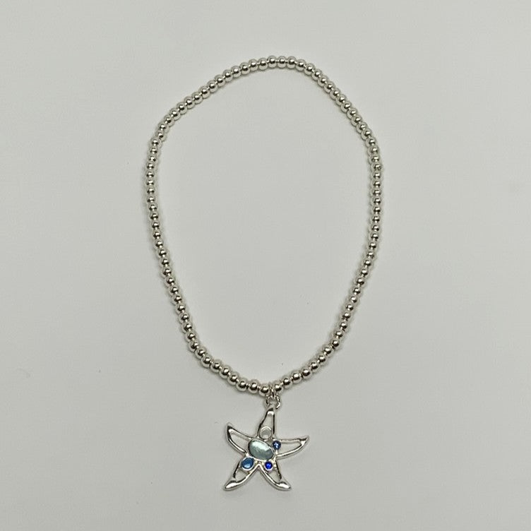 Starfish w/Decorative Stones Anklet