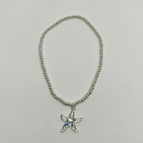 Starfish w/Decorative Stones Anklet