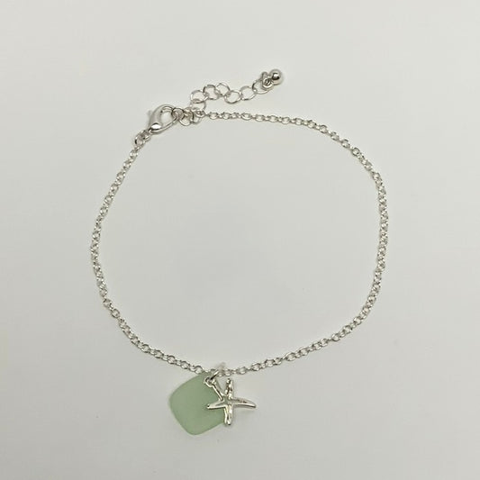 Starfish w/Sea Glass Pendant Anklet