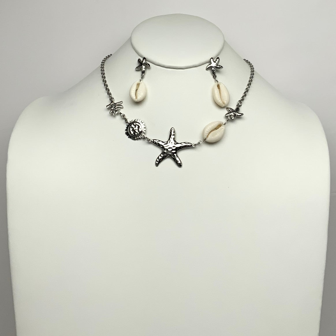 Reef Starfish Nautical Charm Necklace Set