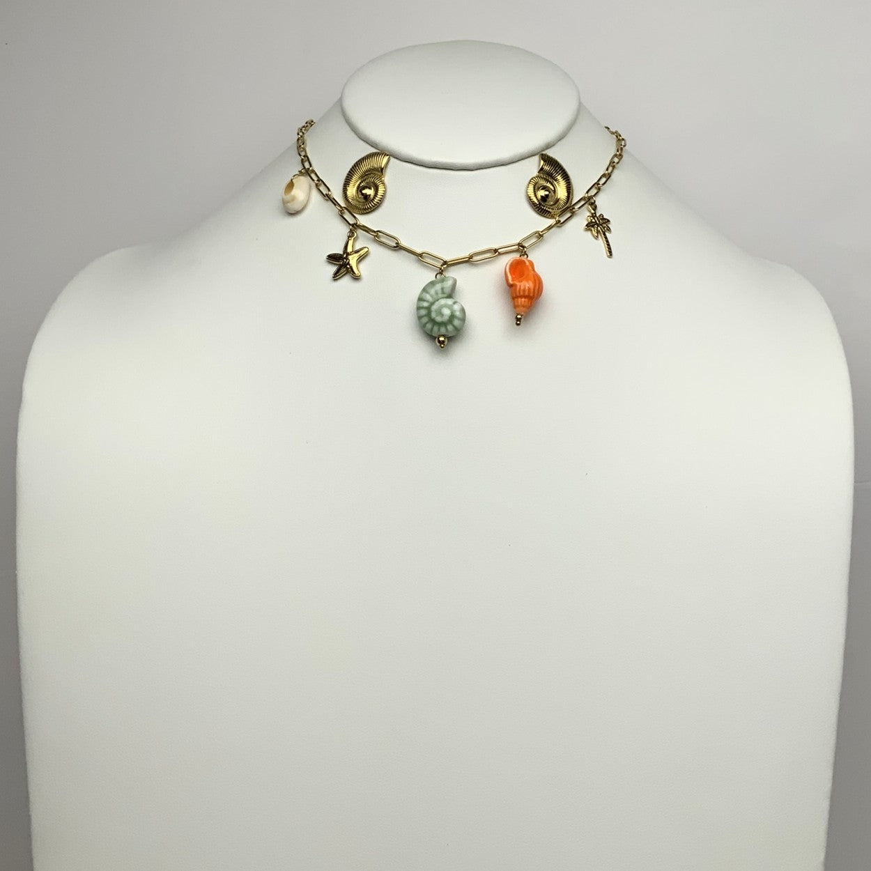Link Chain Nautical Charm Necklace Set