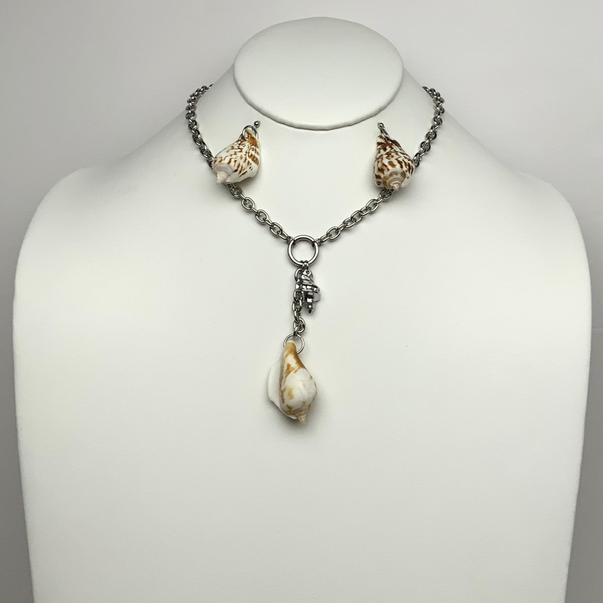 Conch Shell Drop Chain Necklace Set