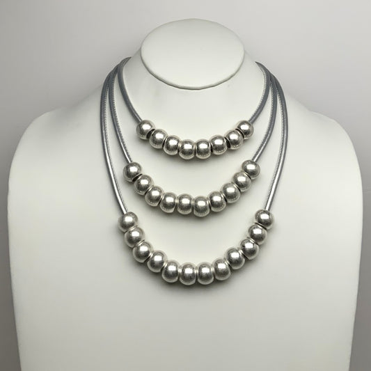 Layered Chunky Beaded Necklace
