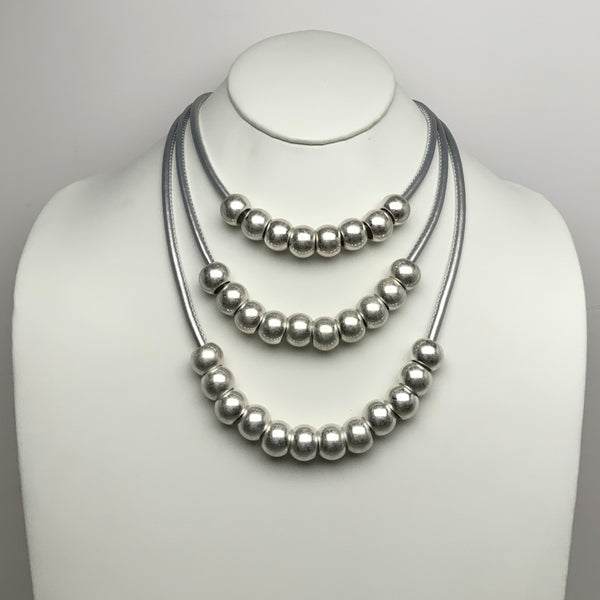 Layered Chunky Beaded Necklace