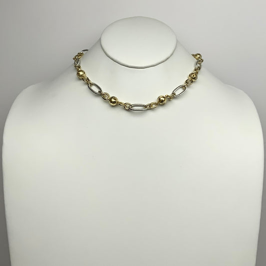 Chain Ball Mix Necklace