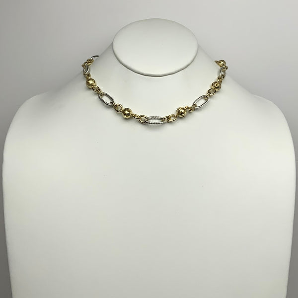 Chain Ball Mix Necklace