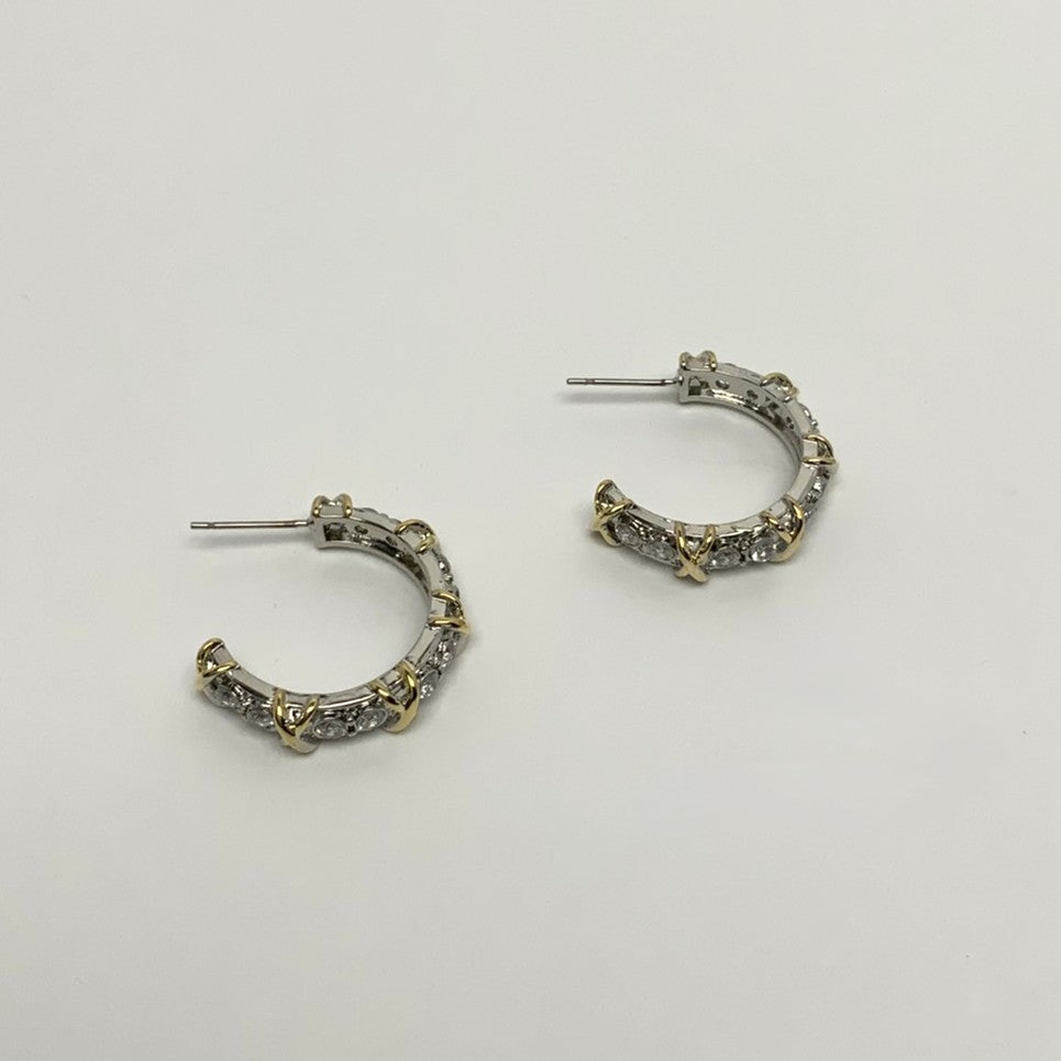 Hoop w/Diamonds Earrings