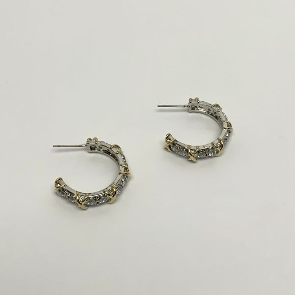 Hoop w/Diamonds Earrings