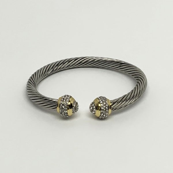 Open Crystalized Ends Bracelet