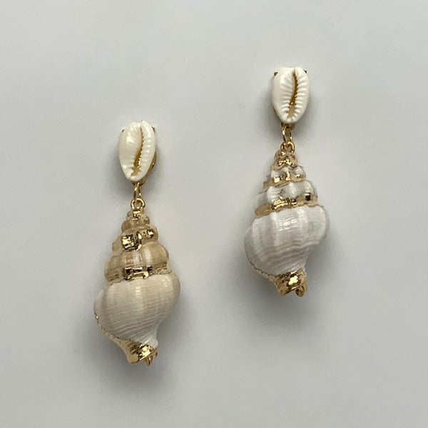 Conch Seashell Drop Earrings