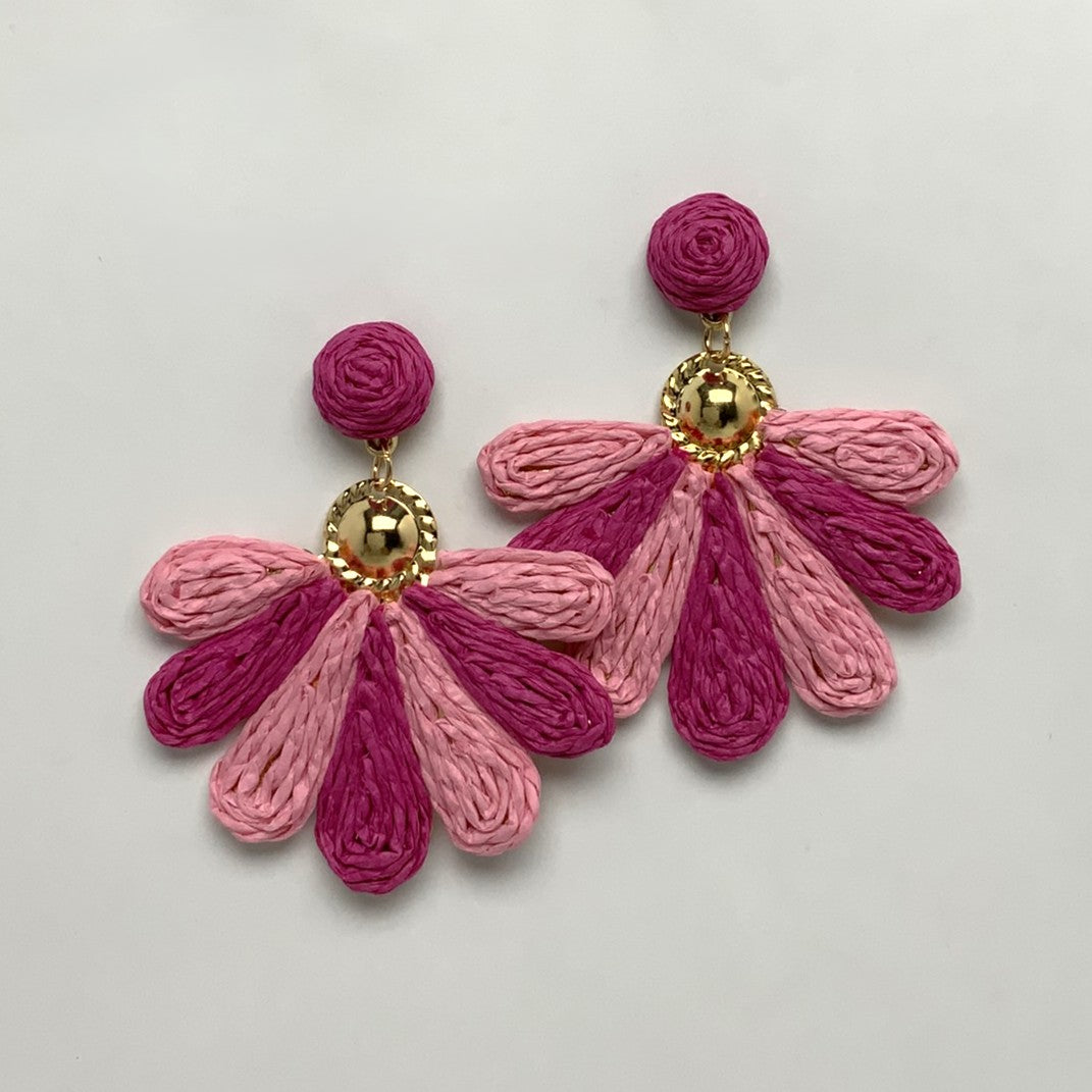 Twine Half Flower Drop Earrings