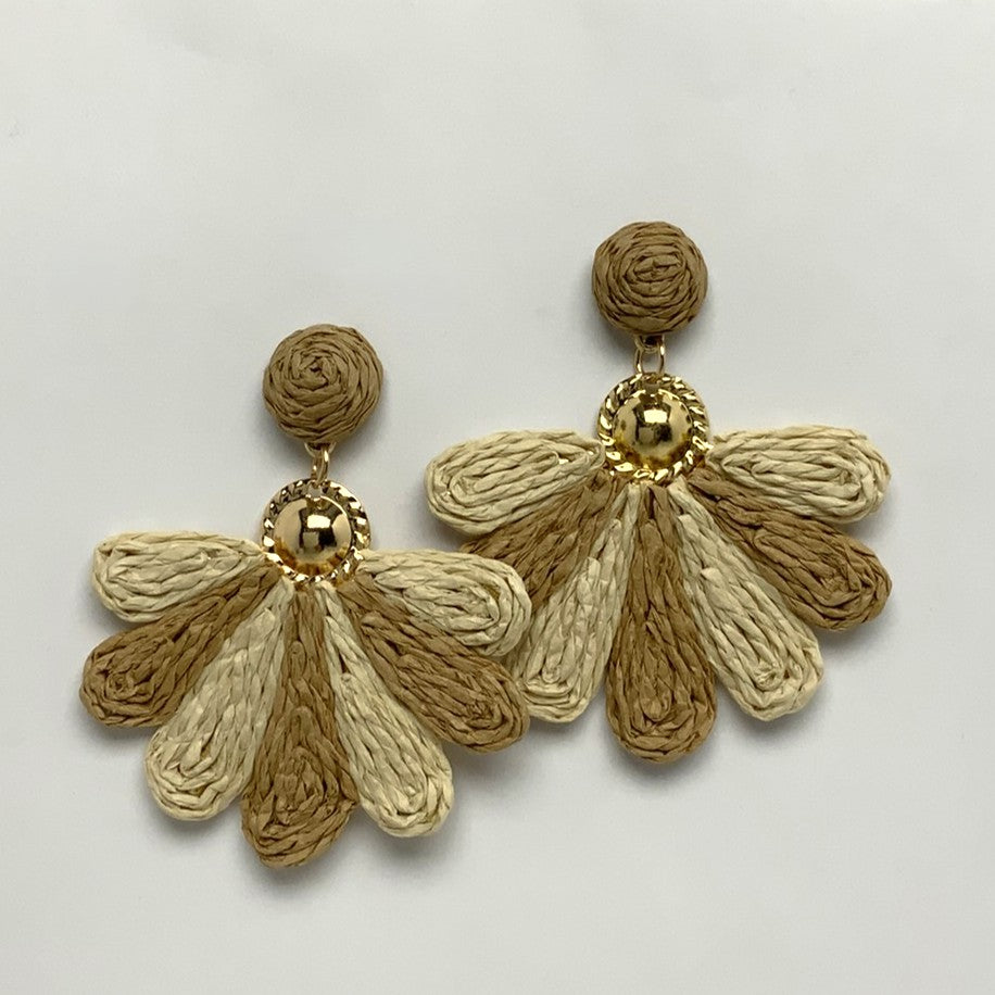 Twine Half Flower Drop Earrings