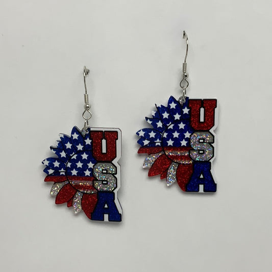 USA Sun Earrings