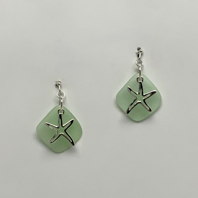 Starfish Sea Glass Earrings