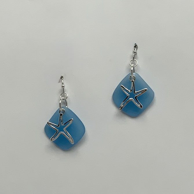 Starfish Sea Glass Earrings