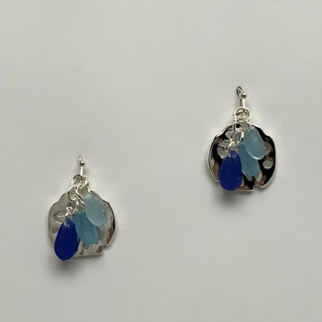 Sand Dollar w/Crystal Earrings