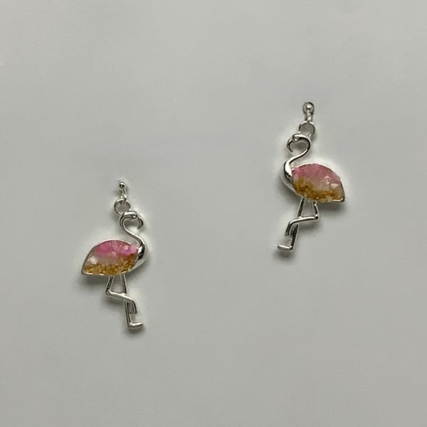 Flamingo w/Crystals Earrings