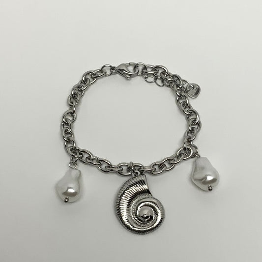 Chain Pearl Seashell Bracelet