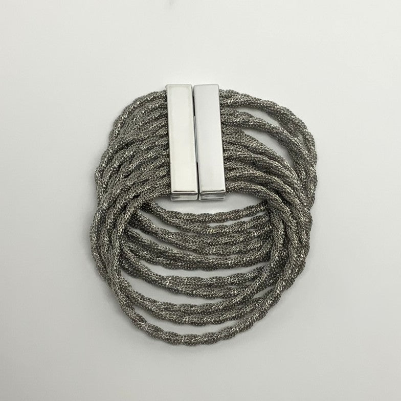Layered Snake Chain Twist Statement Bracelet