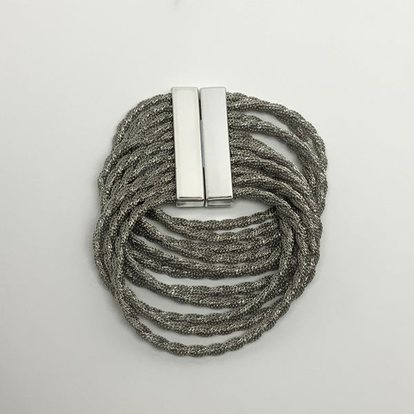 Layered Snake Chain Twist Statement Bracelet