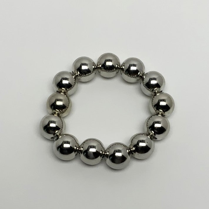 Chrome Beaded Chunky Bracelet