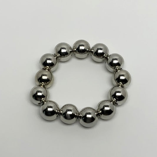 Chrome Beaded Chunky Bracelet