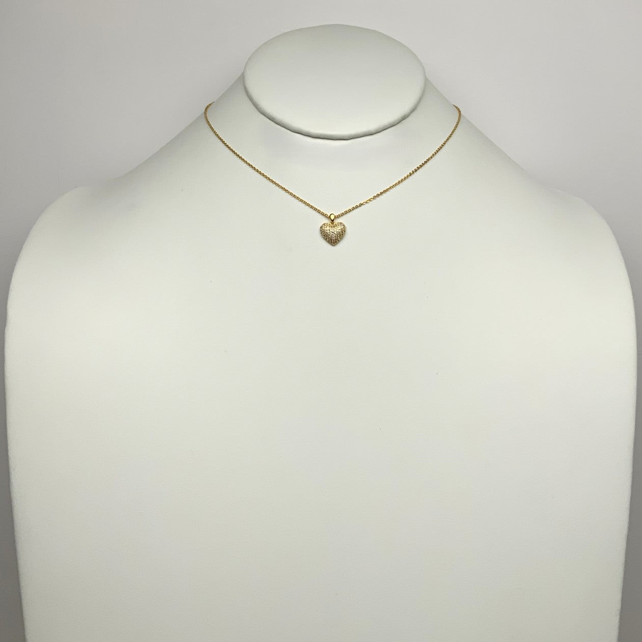 Small bling Heart Pendant Necklace