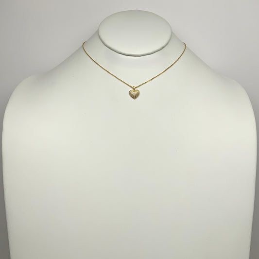 Small bling Heart Pendant Necklace