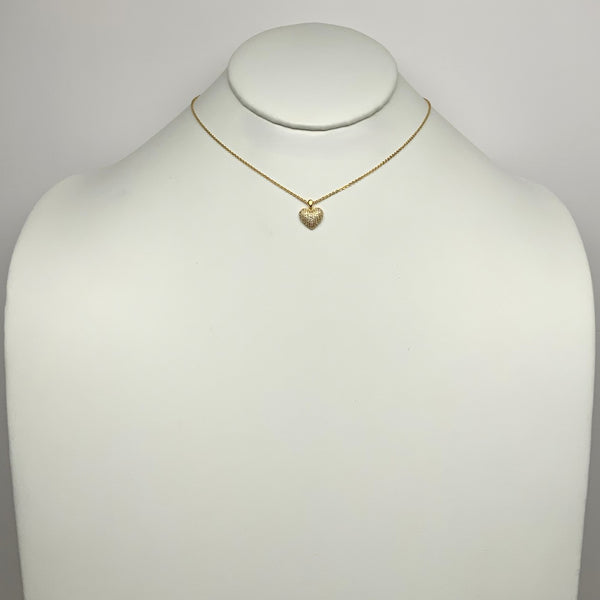 Small bling Heart Pendant Necklace